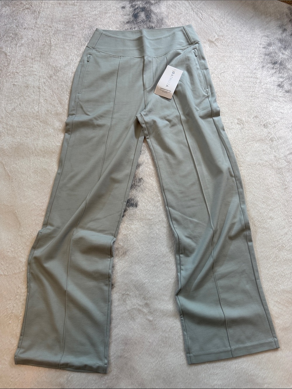 Athleta Light Sage Green Wide-Leg Active Pants